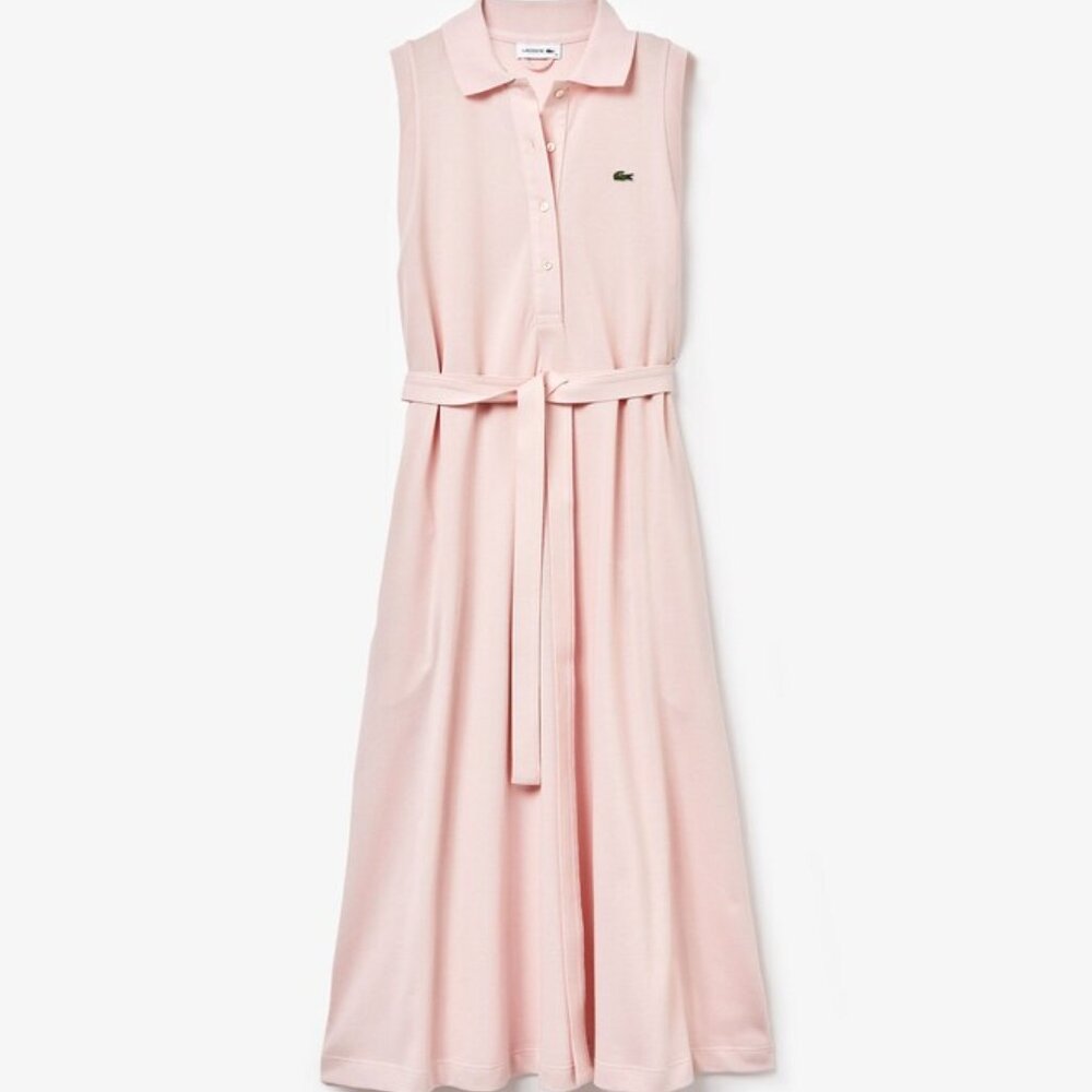 Lacoste Women's Cotton Piqué Belted Polo Dress SIZE 4 - Picture 1 of 3
